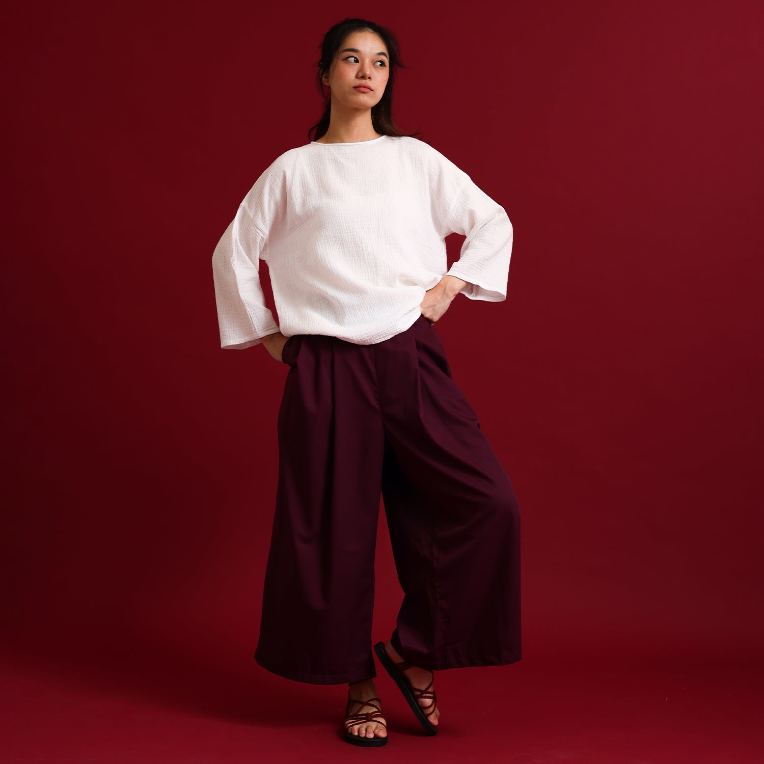 Teduh Pants - Maroon